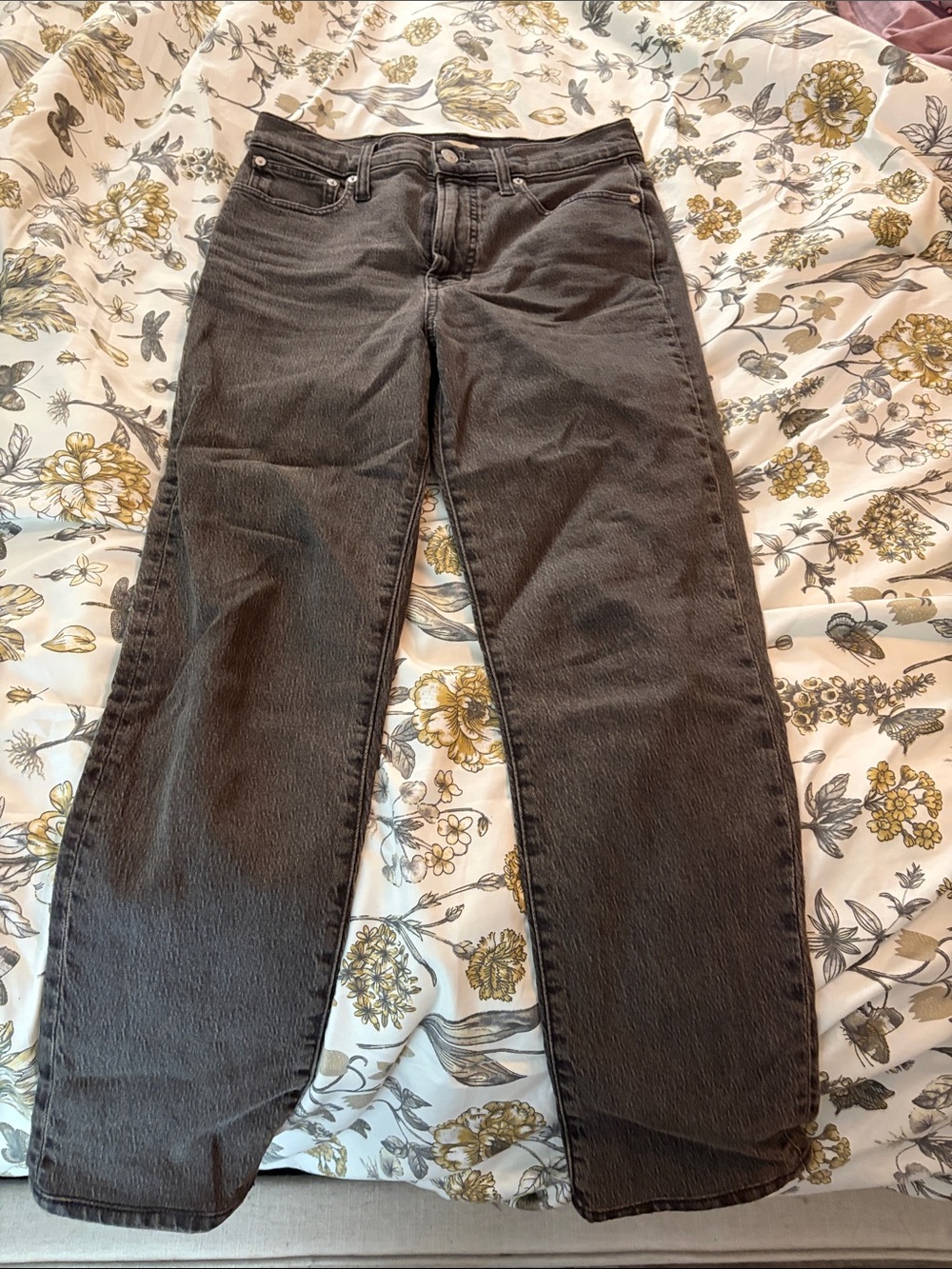 Madewell perfect vintage Classic Straight-Leg‎ Black Jeans